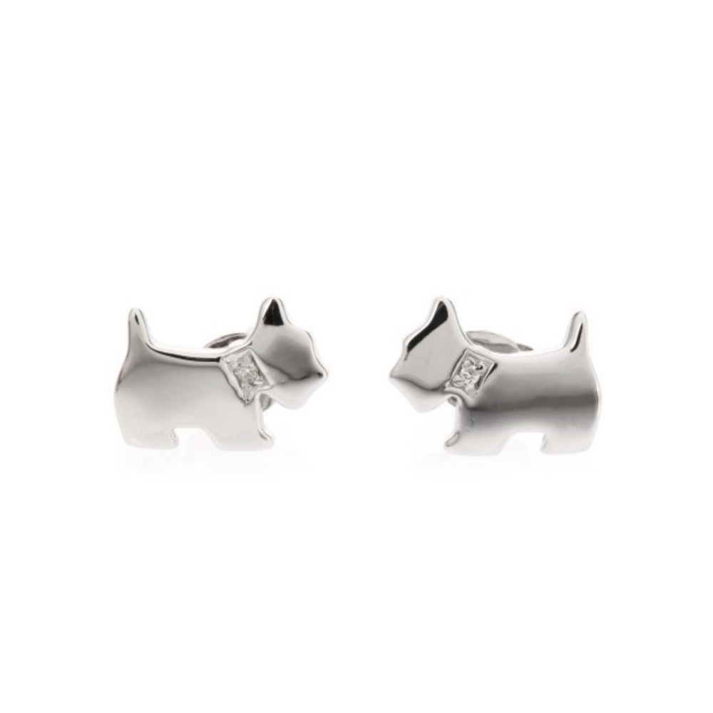 AGATHA PARIS MONSCOTTIE SILVER STUD EARRINGS